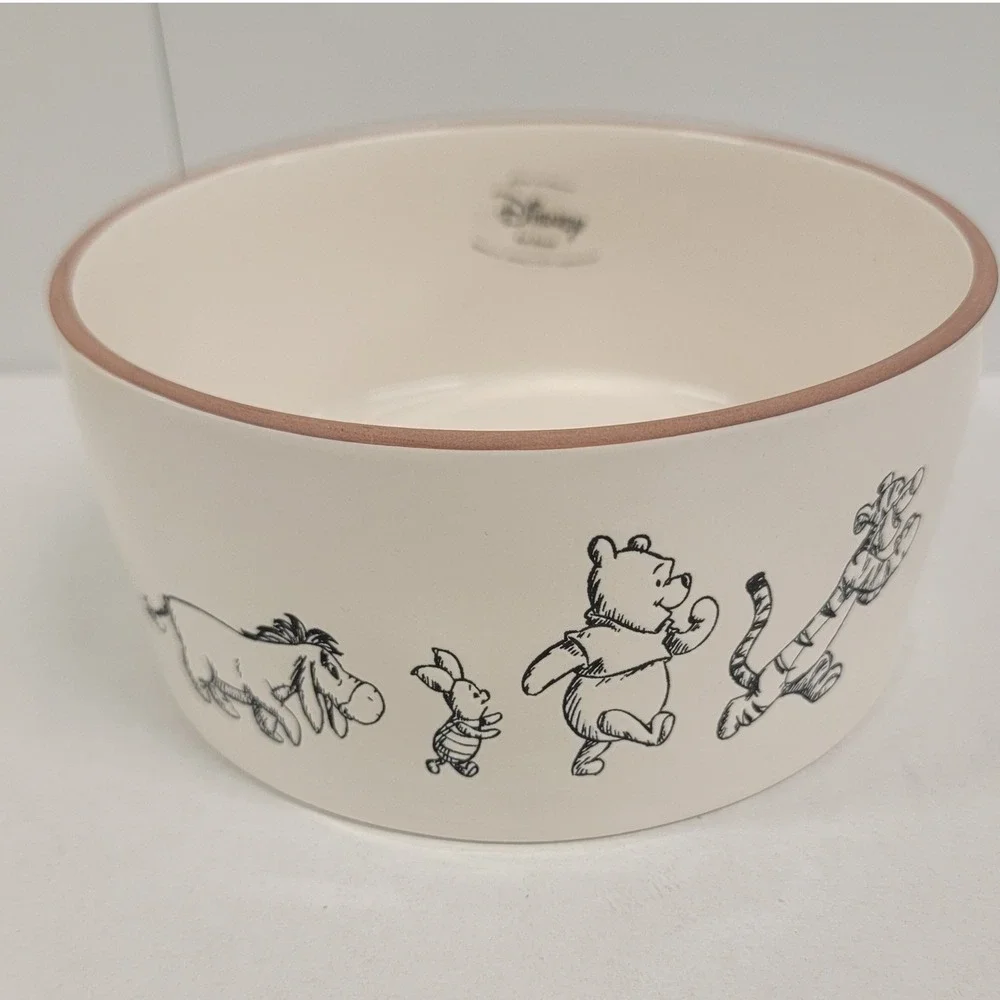 Rae Dunn Disney Winnie the Pooh Pet Bowl Feeling 11 O'clockish Ceramic Dog Dish